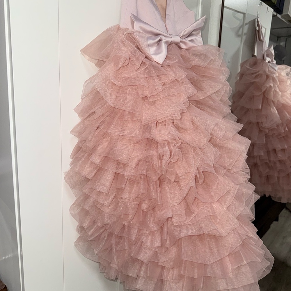 Pink Ruffled Kids Dress - Picture 3 of 6